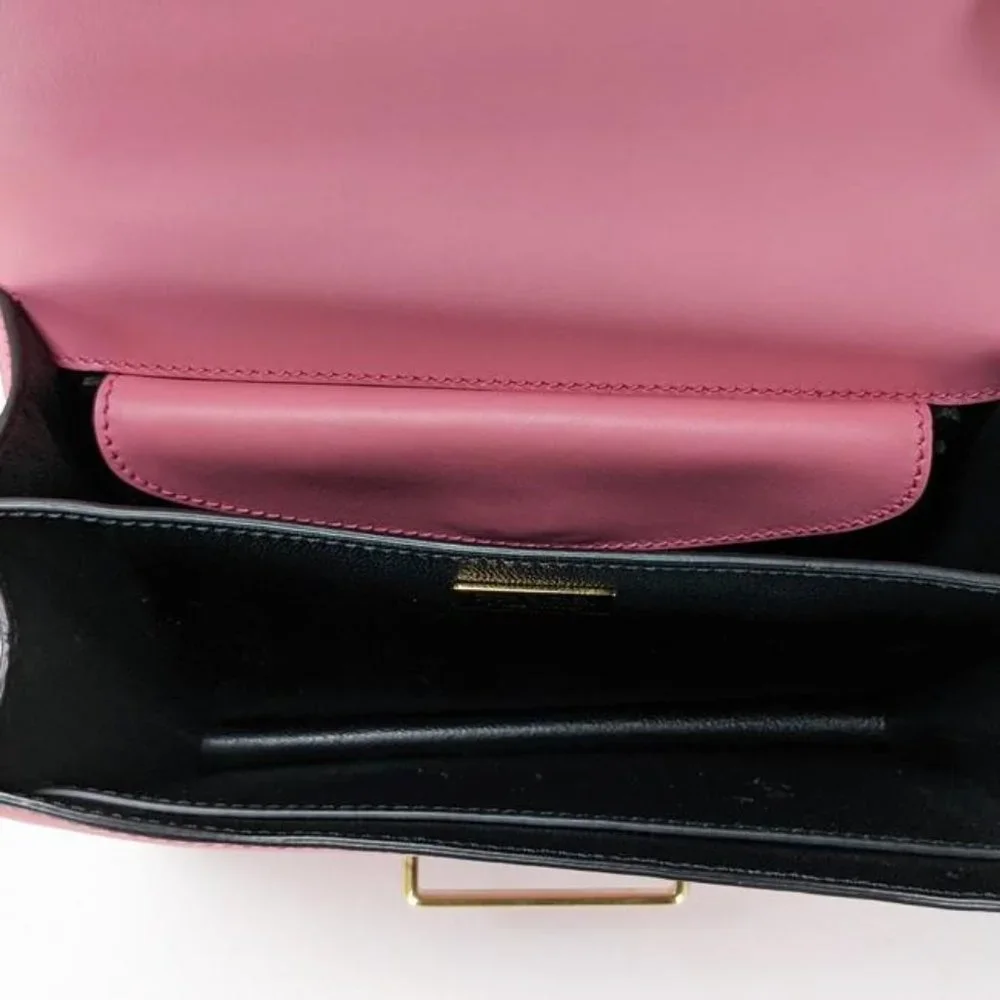 SOLD Prada Cahier Lightning Heart Studded Medium Pink Leather Cross Body Bag - Picture 3 of 10